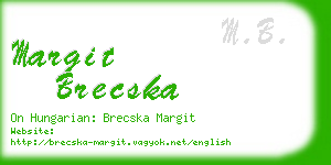 margit brecska business card